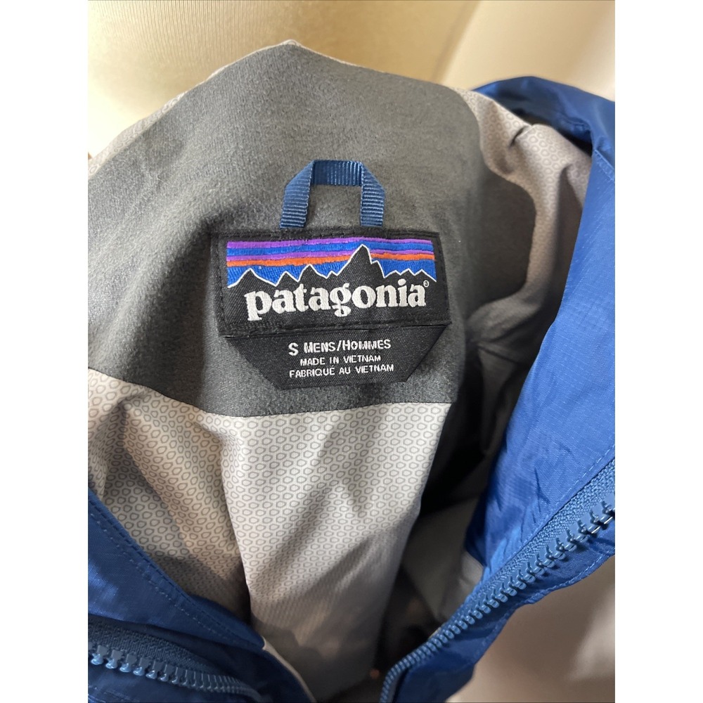 Patagonia Torrentshell Jacket Mens Blue Pullover H2No Rain Windbreaker XS - Picture 8 of 9